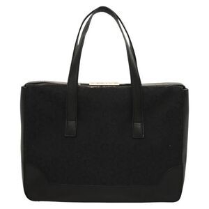 Celine C Macadam Handbag Canvas Black Canvas Handbag (Pre-Owned)